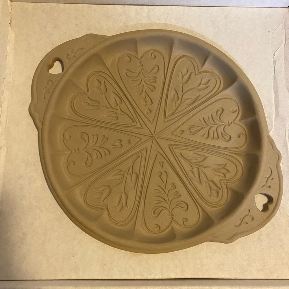 Brown Bag Cookie Art Ceramic Shortbread Pan and 2 cookie molds